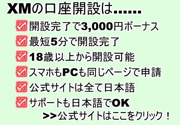 XMの口座開設の特徴
