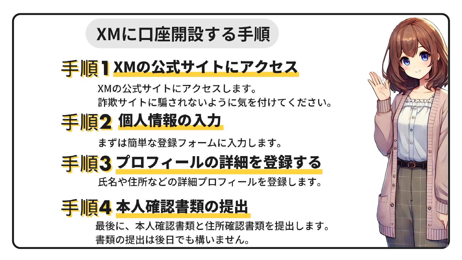 XMの口座開設手順